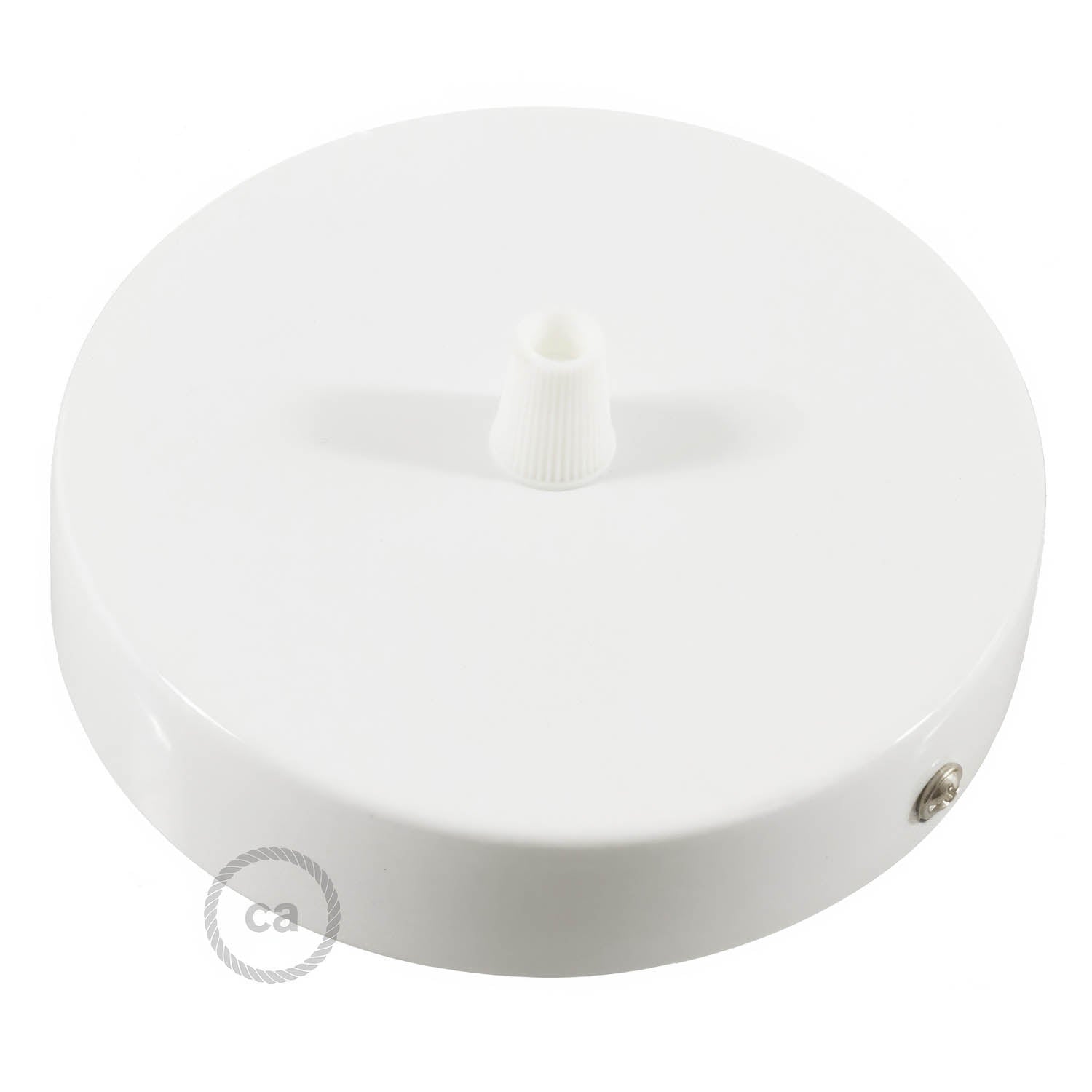 Kit rosone cilindrico in metallo - Bianco lucido Conico